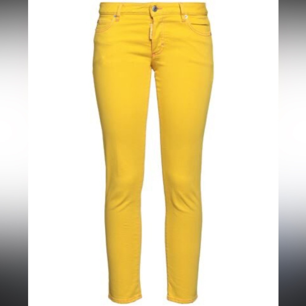 Abercrombie & Fitch Low Waisted Yellow Skinny Jeans